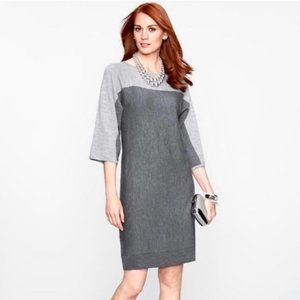 Talbots Colorblock Merino Wool Sweater Dress